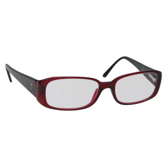 CHANEL Glasses plastic Red CC Auth bs25724 - Picture 1 of 12